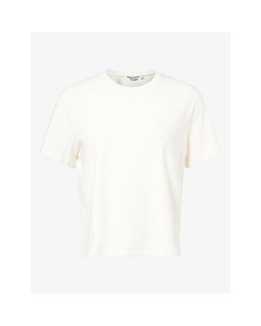Kayanee White Relaxed-Fit Logo-Print Stretch-Cotton T-Shirt