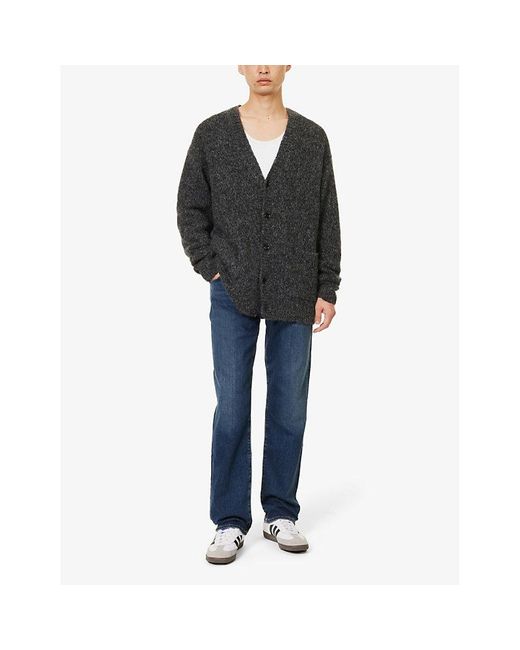 Citizens of Humanity Blue Elijah Belt-Loop Straight-Leg Relaxed-Fit Stretch-Woven Jeans for men