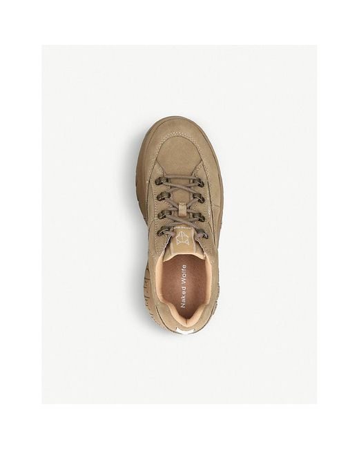 Naked Wolfe Sporty Suede Platform Trainers Lyst Canada