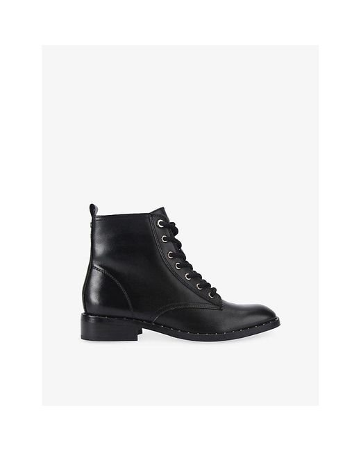 Carvela Kurt Geiger Black Studio Spike Leather Ankle Boots
