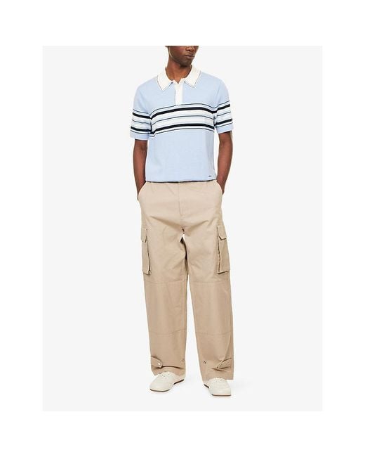 Jonathan Simkhai Blue Brandon Popver Cotton Polo Shirt for men