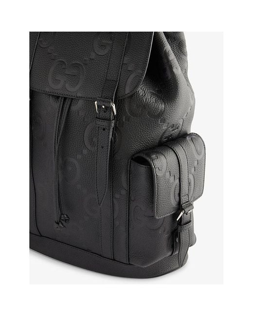 Gucci: Black Jumbo GG Backpack
