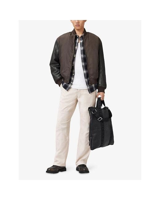 AllSaints Natural Mullen Wide-Leg Cotton-Corduroy Jeans for men