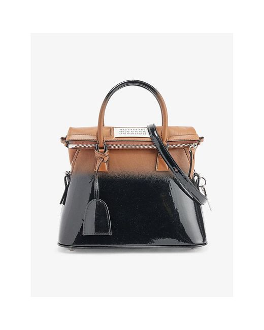Maison Margiela Black Classique Mini Leather Top-handle Bag