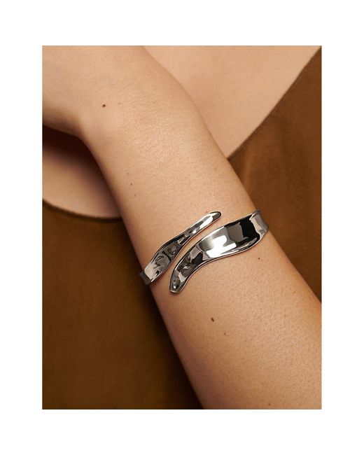 Monica Vinader Metallic Wave Wrap Sterling-silver Cuff