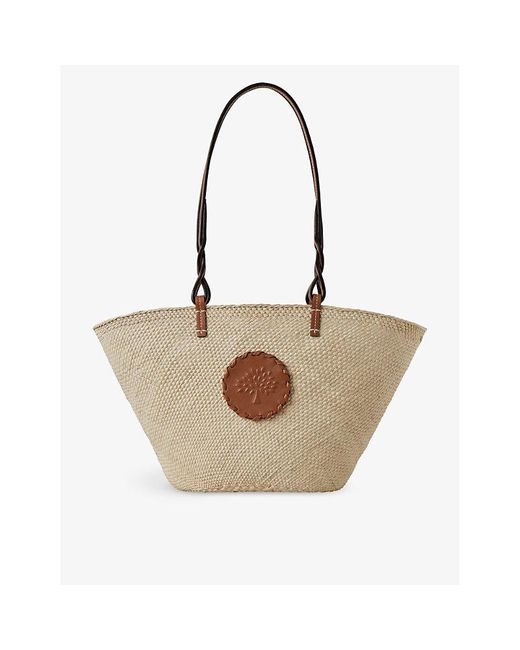 Mulberry Multicolor Raffia Basket Bag