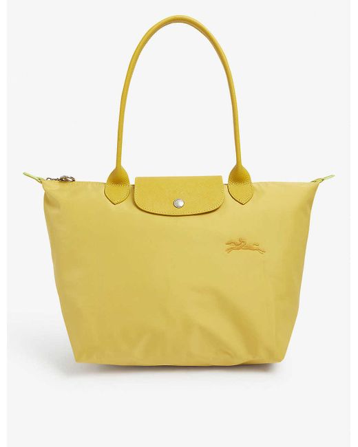 Longchamp Yellow Le Pliage Green Recycled-polyamide Tote Bag