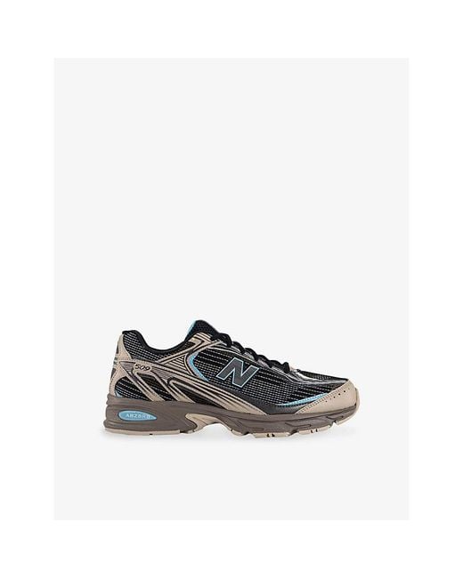 New Balance Black 509 Leather And Mesh Trainers for men