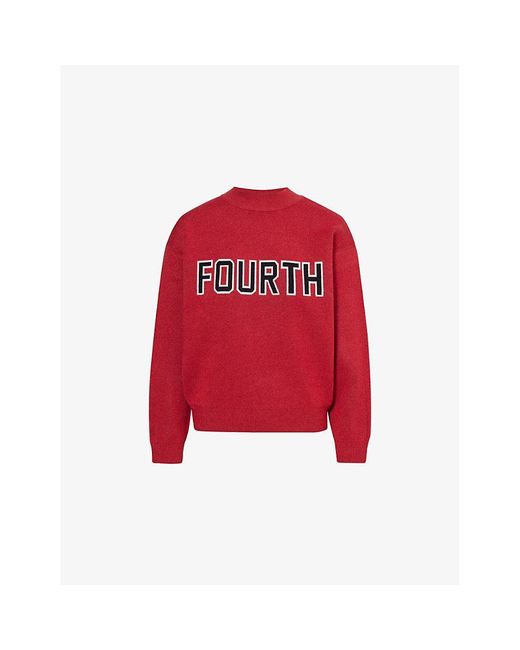 4th & Reckless Red Lidia Knitted Sweatshirt