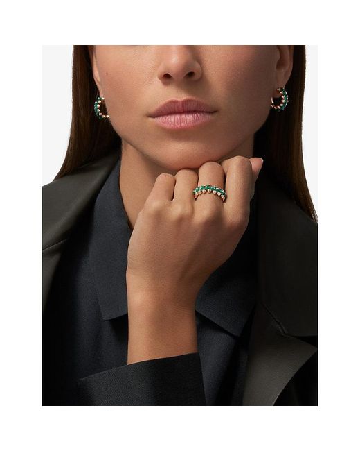 Cartier Metallic Clash De 18Ct Rose- And Agate Hoop Earrings