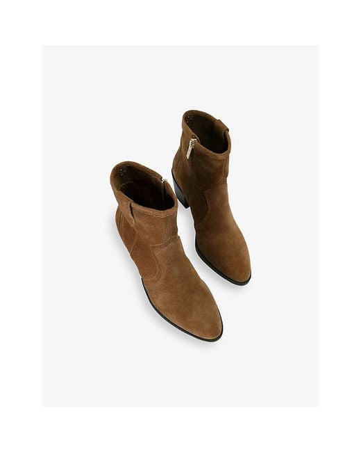 Carvela Kurt Geiger Brown Salvetti Suede Heeled Ankle Boots
