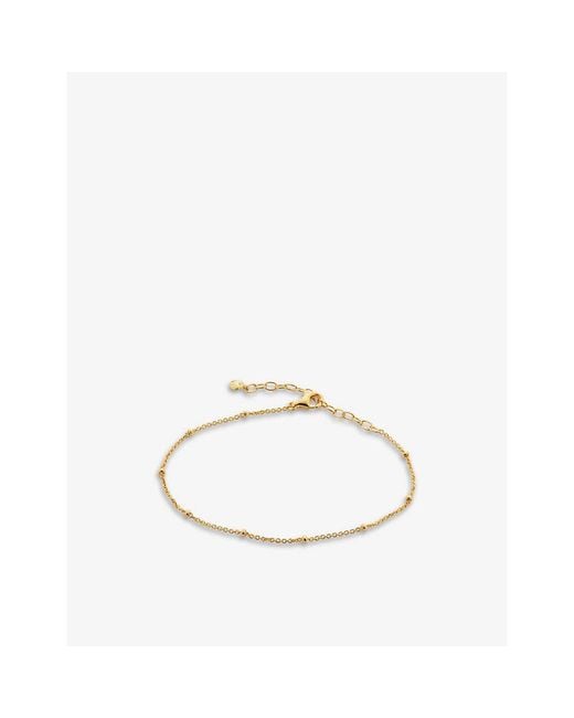 Monica Vinader Metallic Beaded 18Ct-Plated Vermeil Sterling Bracelet