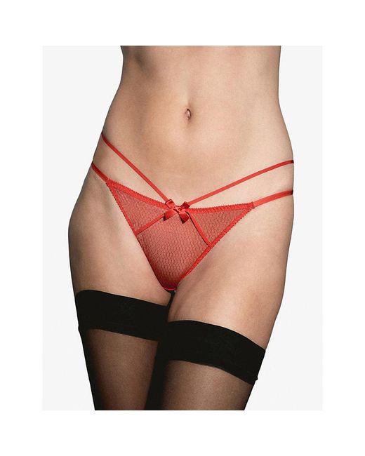 Agent Provocateur Pink Nicki Tulle Tanga Briefs