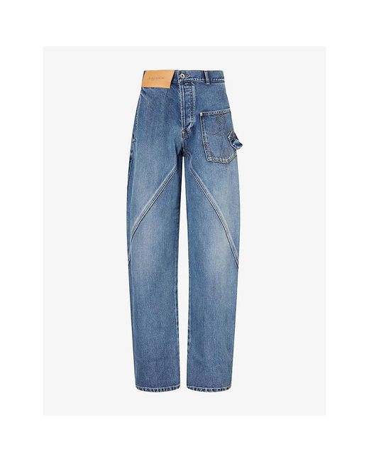 J.W. Anderson Blue Twisted Workwear Cotton Denim Jeans