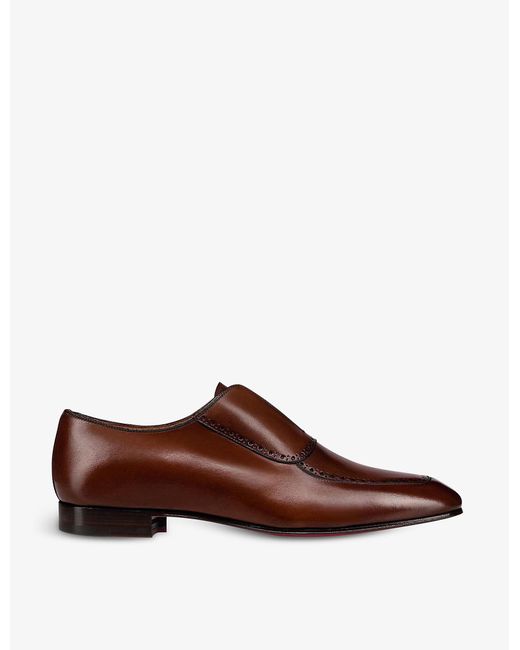 Christian louboutin top mens brown shoes