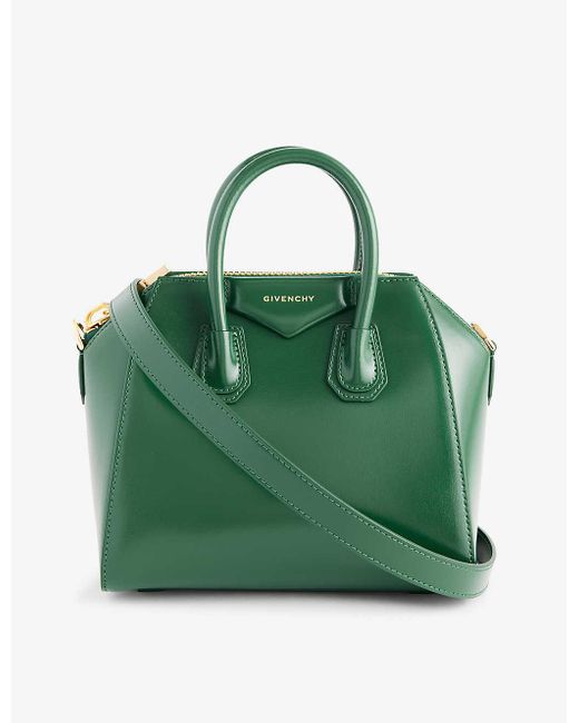 Givenchy Green Antigona Mini Leather Top-handle Bag