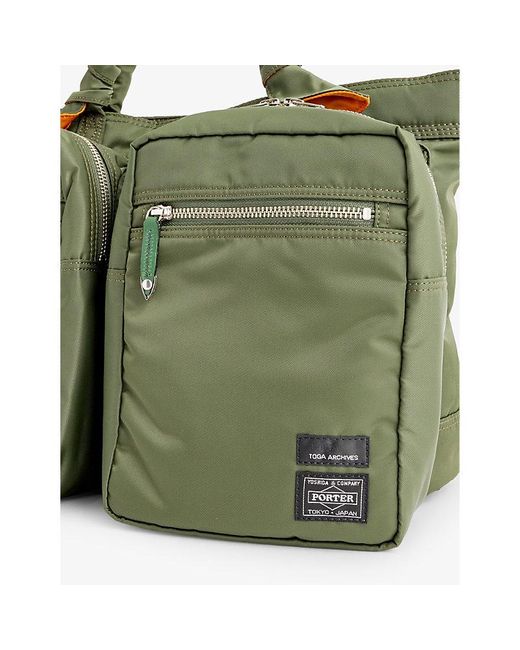 Toga Green Virilis X Porter-yoshida & Co.-pocket Woven Tote Bag for men