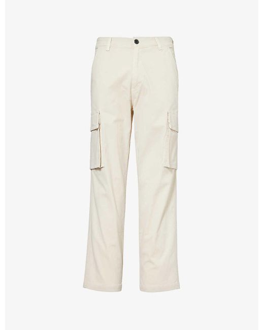 Citizens of Humanity Natural Dillon Patch-pocket Straight-leg Mid-rise Stretch-cotton Trousers for men