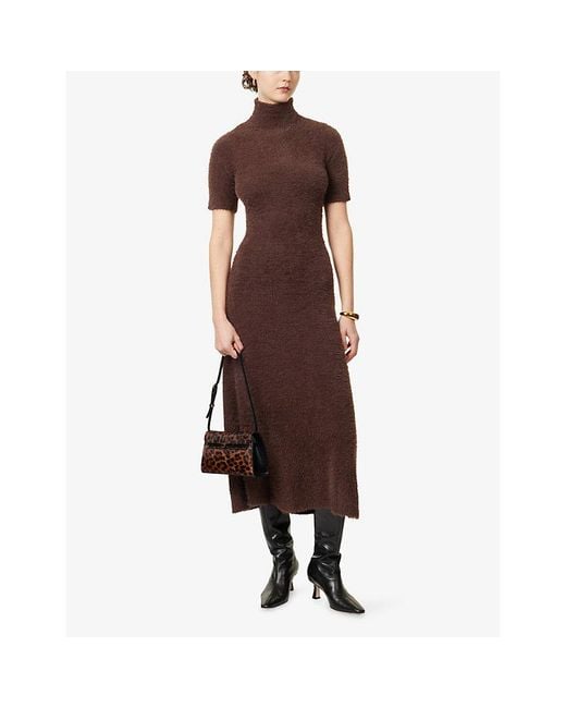 Pretty Lavish Brown Belisse Turtleneck Knitted Maxi Dress