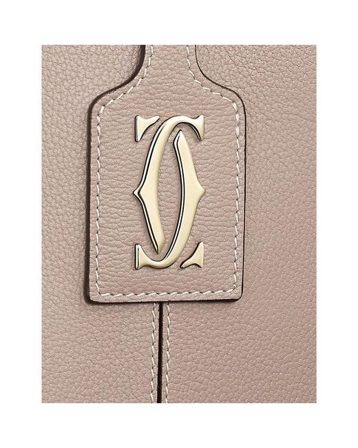 Cartier Brown C De Leather Tote Bag