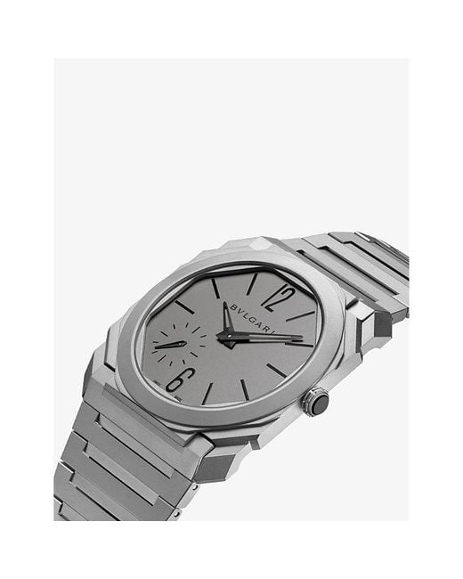 BVLGARI Gray Octo Finissimo Automatic Watch for men