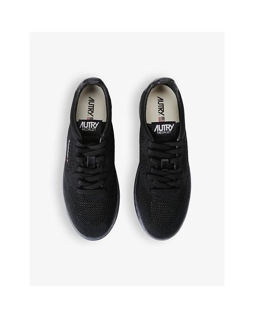 Autry Black Easeknit Panelled Mesh Low-top Trainers for men