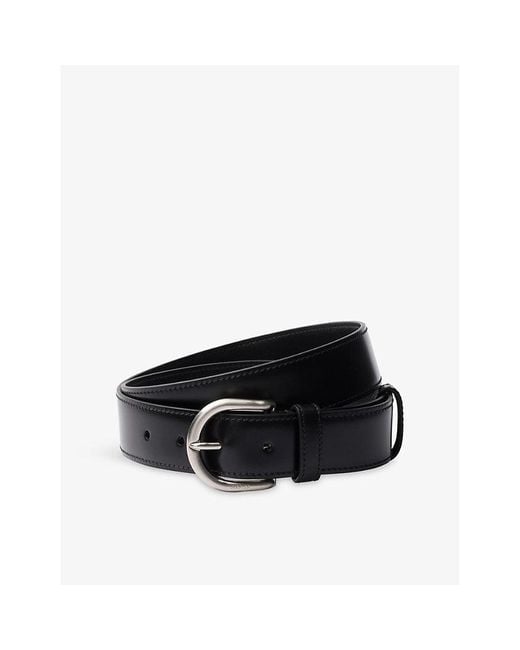 Prada Black Engraved Leather Belt for men