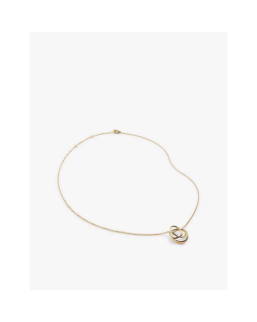 Monica Vinader White Nura Wrap 18Ct-Plated Vermeil Sterling- Pendant Necklace