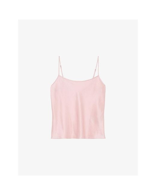 Reiss Pink Corey Silk Cami Top