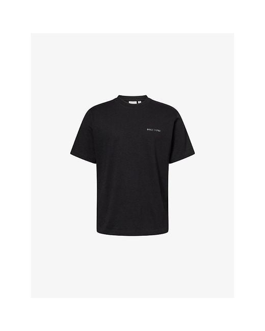 Daily Paper Black Metal Shield Crewneck Cotton-Jersey T-Shirt for men