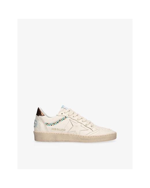 Golden Goose Deluxe Brand Natural Ballstar 12496 Leather Trainers
