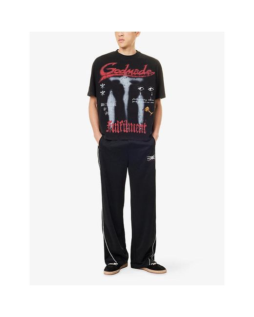 GODMADE Black Fulfilment Logo Cotton T-Shirt for men