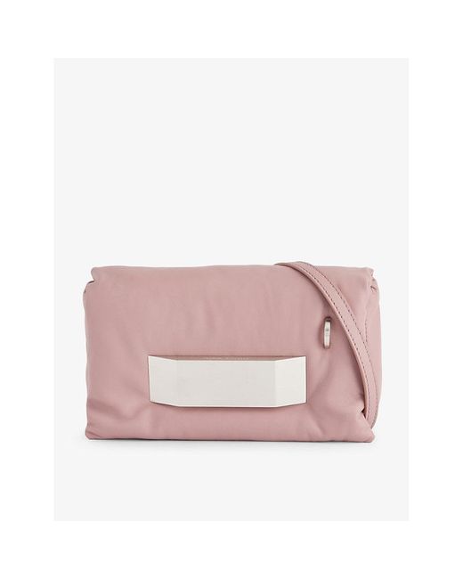 Rick Owens Pink Griffin Logo-plaque Padded Leather Bag