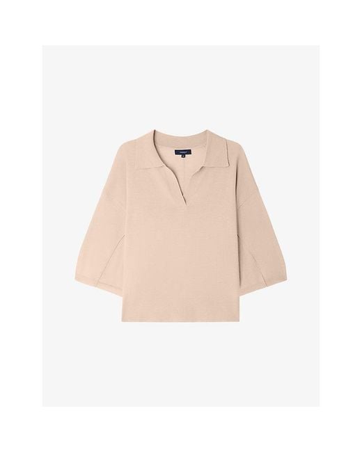 Soeur Natural Elton Polo-Collar Merino-Wool Jumper