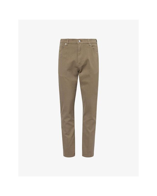 Dunhill Natural Five-Pocket Straight Cotton Twill Trousers for men