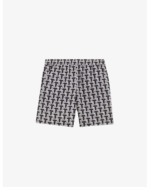 Ted Baker White Rhins T-print Woven Shorts for men