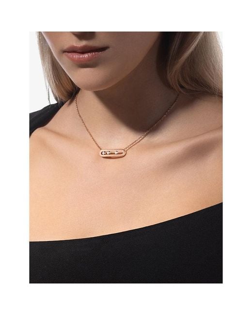 Messika Metallic Move Classique Ciselé 18Ct And 0.20Ct Diamond Necklace