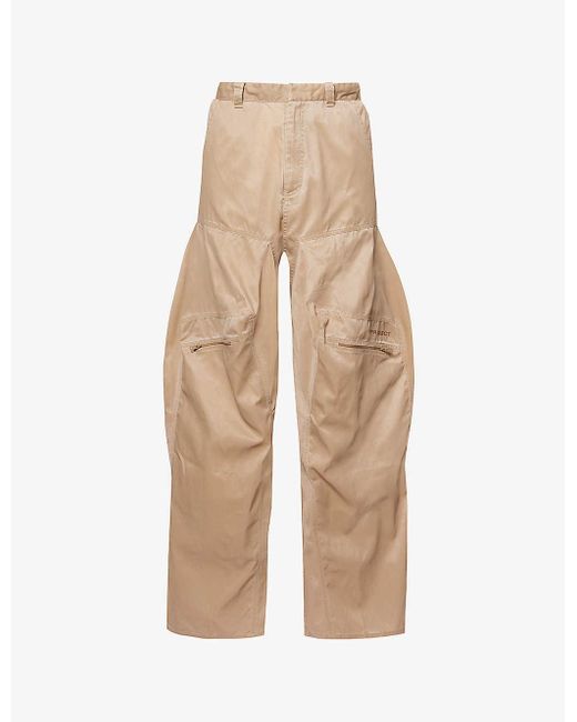Y. Project Natural Branded Wide-leg Relaxed-fit Woven Trousers for men