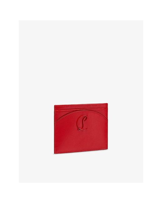 Christian Louboutin Red Loubi54 Leather Card Holder