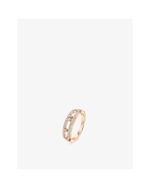 Messika White Move Classique Baby Move Pave 18Ct And 0.23Ct Diamond Ring