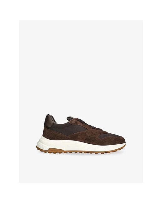 Hogan Brown Hyperlight Suede And Mesh Trainers for men