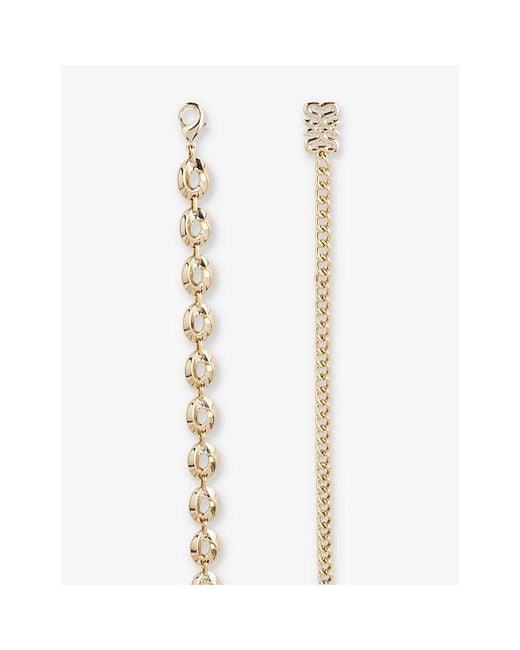 Sandro White Embellished Chain Belt