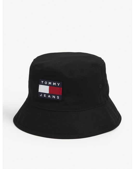 Tommy Hilfiger Black Heritage Reversible Bucket Hat for men