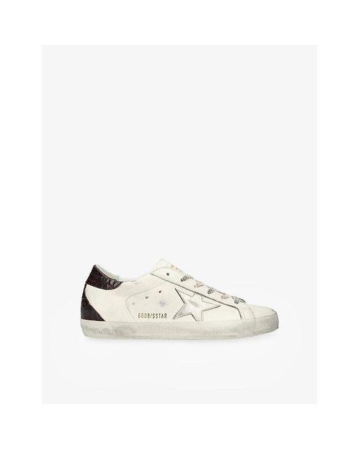 Golden Goose Deluxe Brand White Super-Star Leather Low-Top Trainers