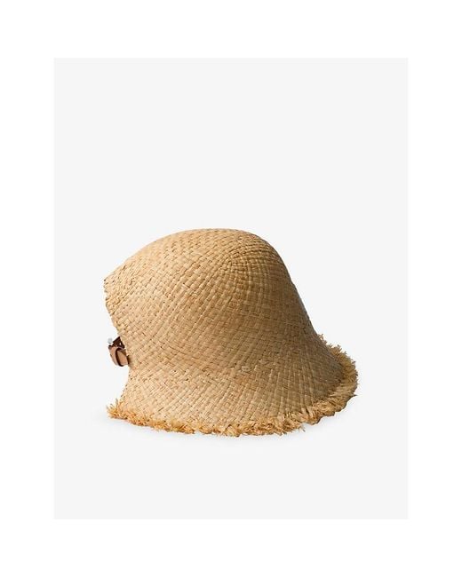 Prada Natural Raffia Adjustable Hat