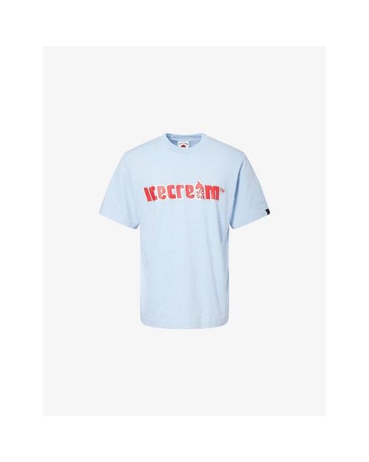 ICECREAM Blue Soft Serve Cotton T-Shirt for men