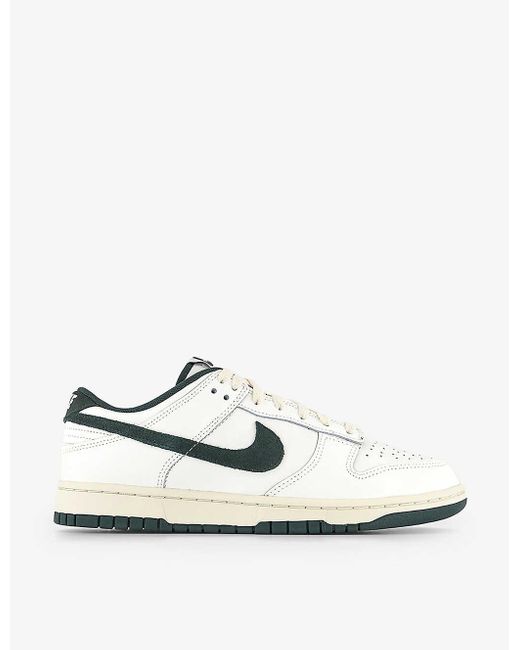 Nike Dunk Low Brand-embellished Leather Low-top Trainers in White for Men |  Lyst UK