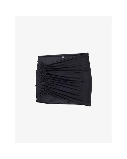 Cheap Monday Blue Bimini Ruched Woven Skirt