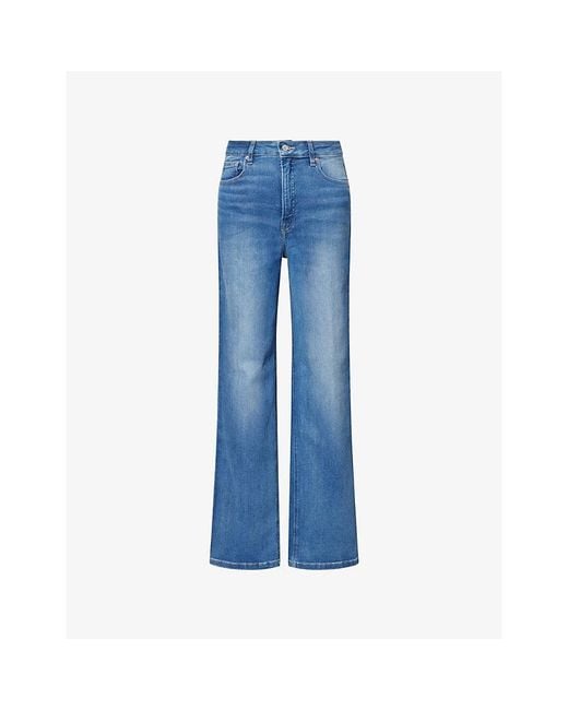 GOOD AMERICAN Blue Good True Straight-Leg Stretch-Denim Jeans
