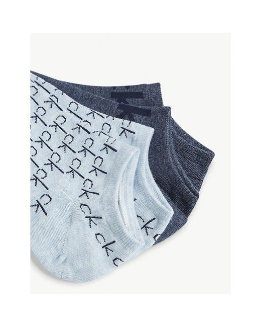 Calvin Klein Blue Callie Logo Socks Pack Of Two